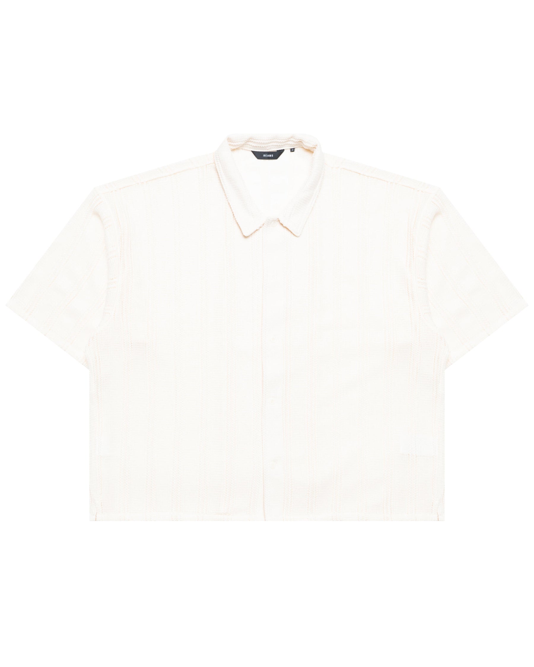Beams Mesh Open Collar Shirt