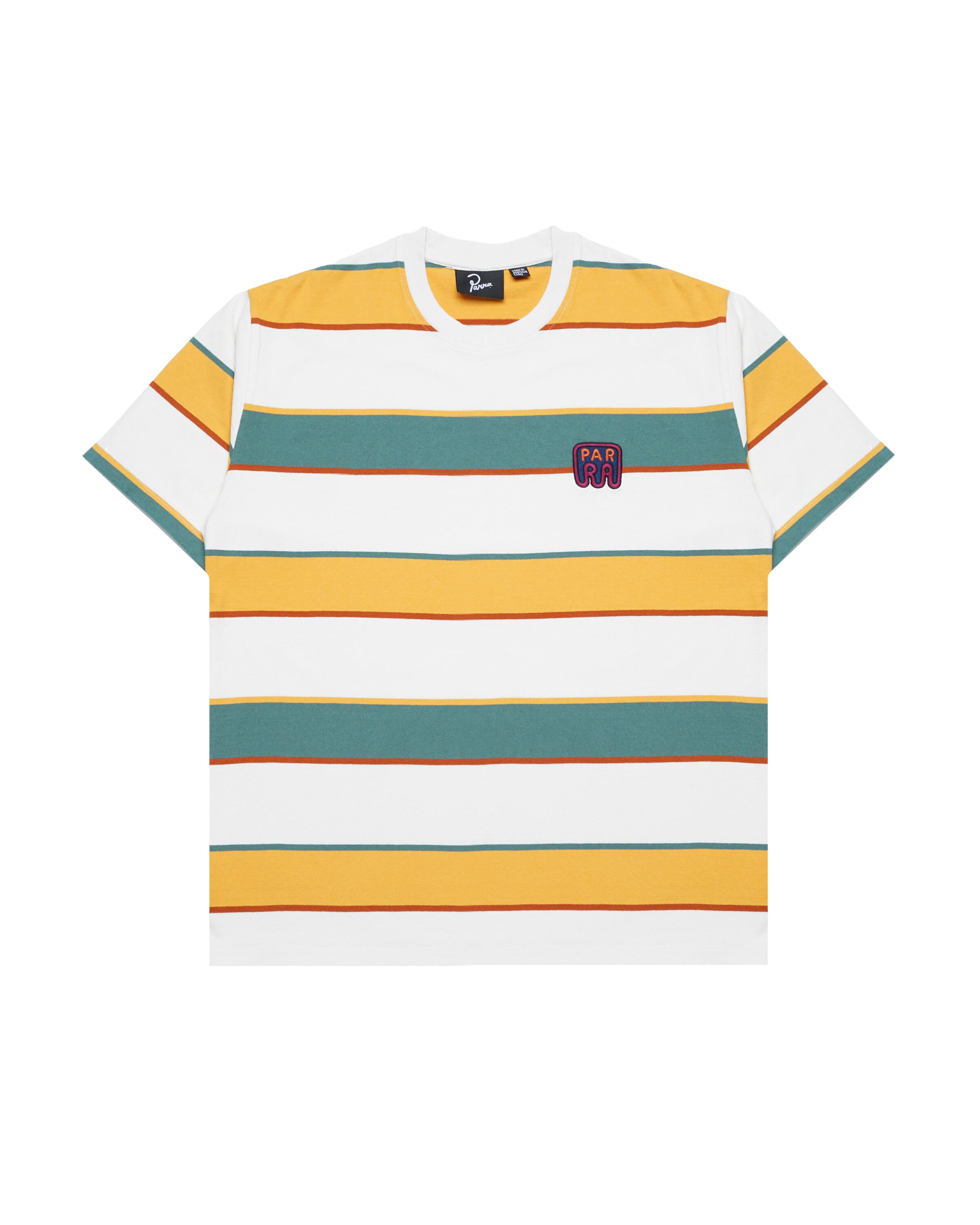 by Parra fast food logo striped t-shirt