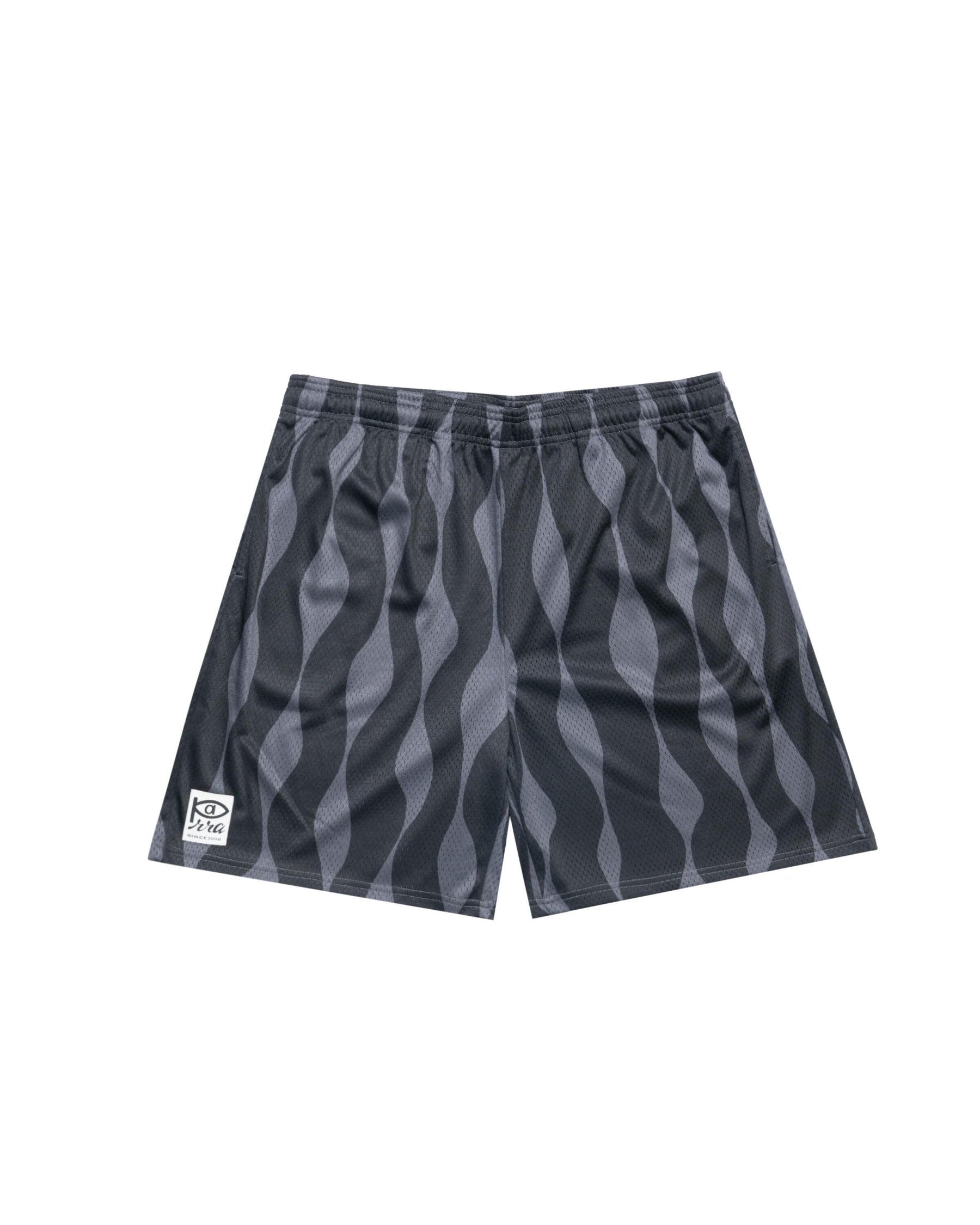 by Parra Waved mesh shorts