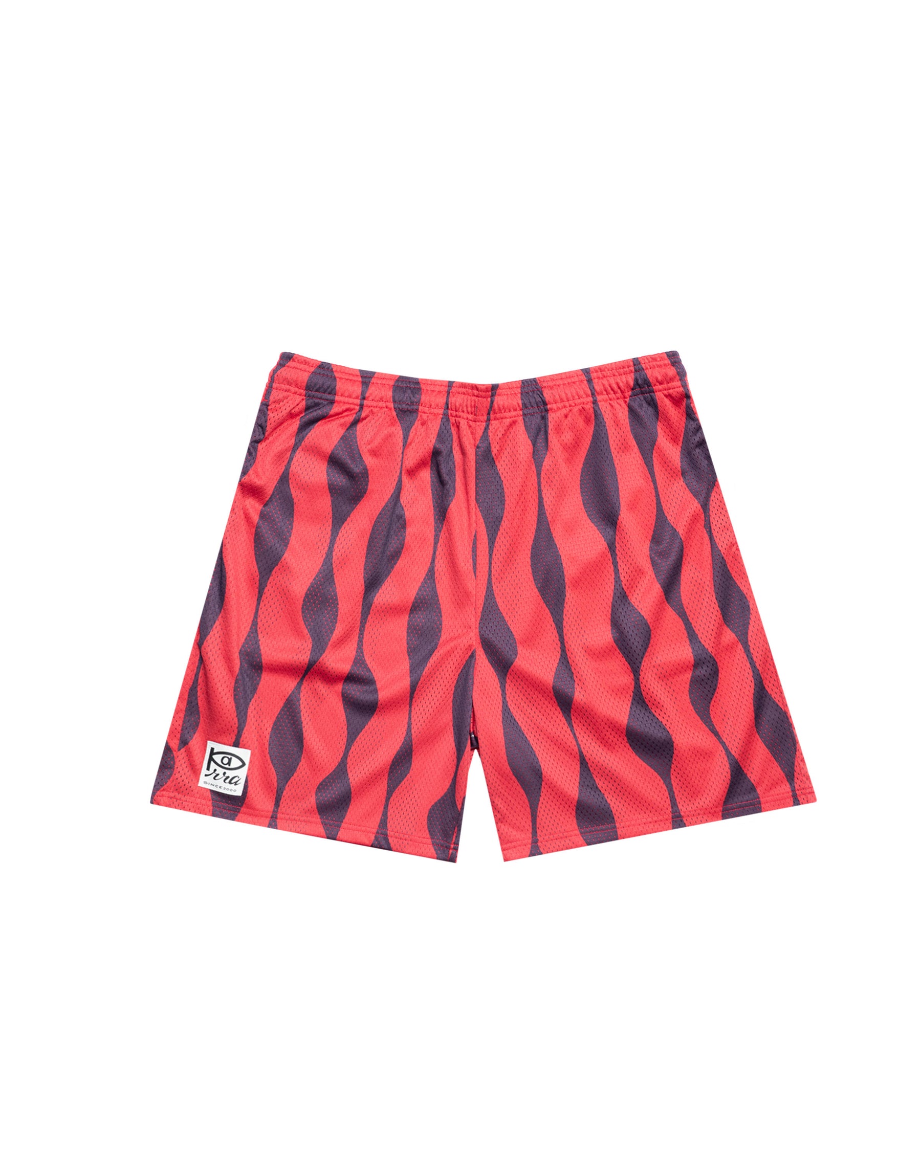 by Parra Waved mesh shorts