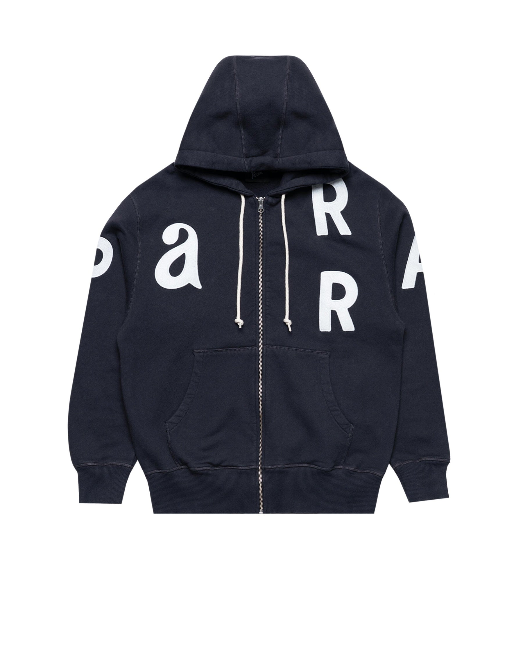 by Parra Word salad zip hooded sweatshirt