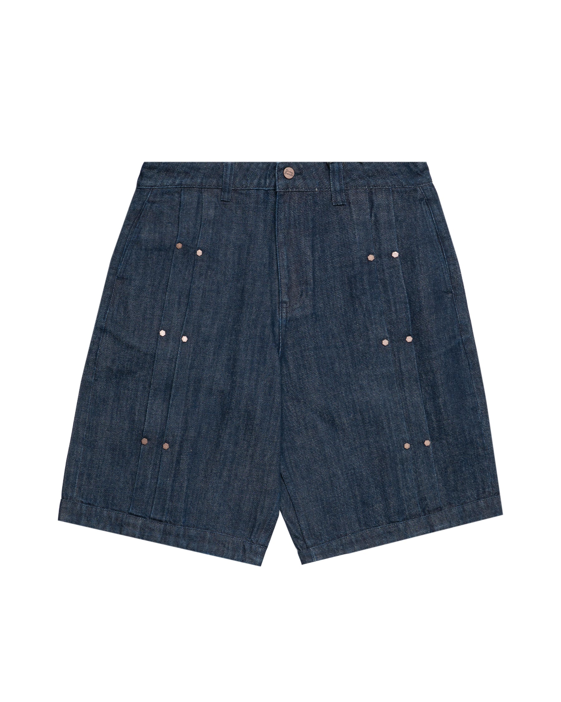 Dime Pleated Baggy Denim Shorts