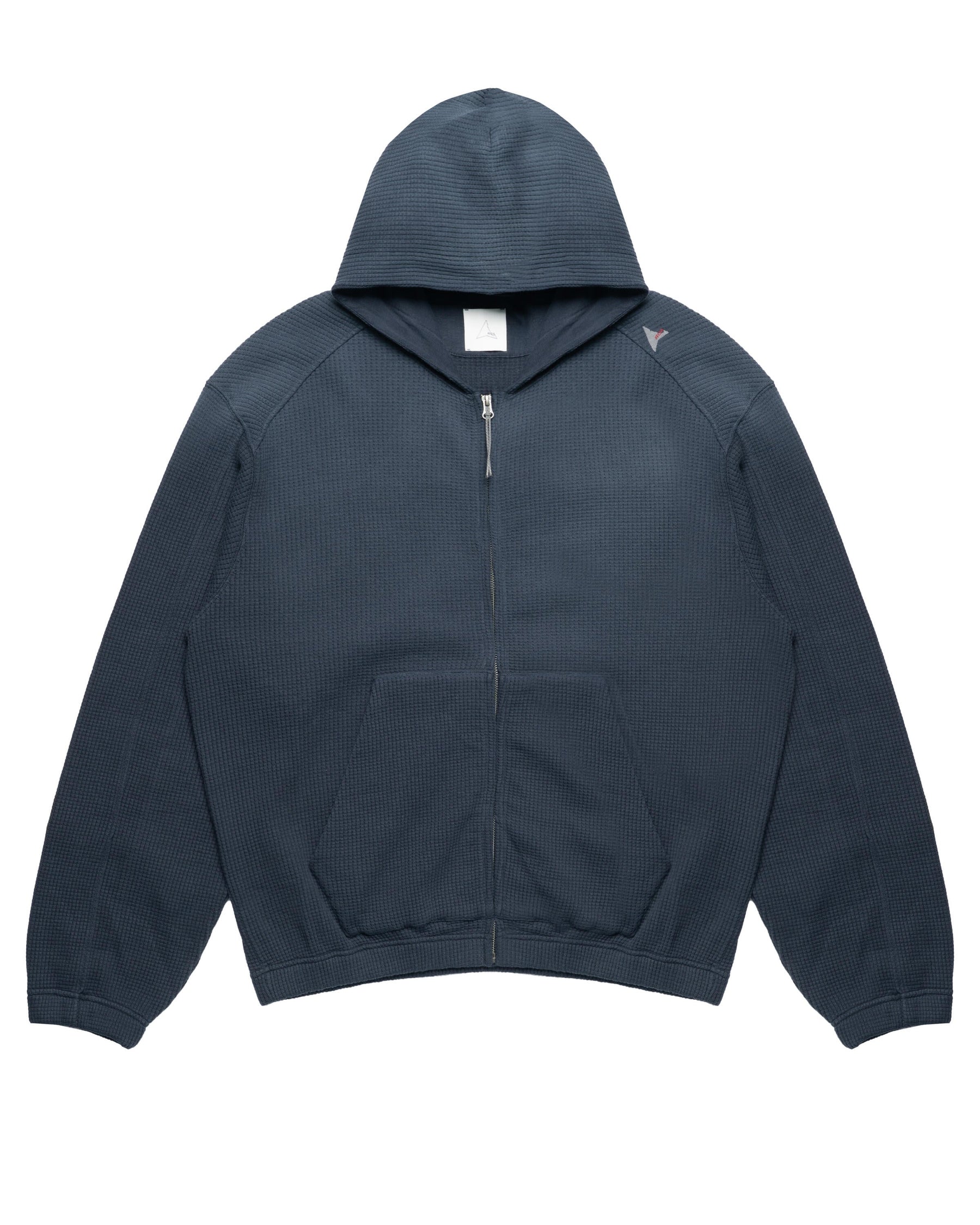 ROA Bee Sun Faded Organic Waffle Zip Up Hoodie