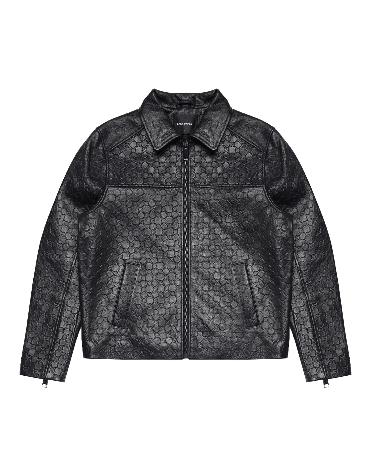 Daily Paper silence monogram leather jacket