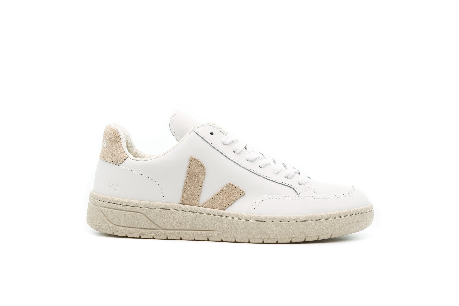 Veja V-12 LEATHER "WHITE SABLE"