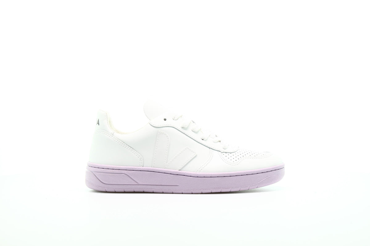Veja WMNS V10 Leather "Extra White Lilas Sole"